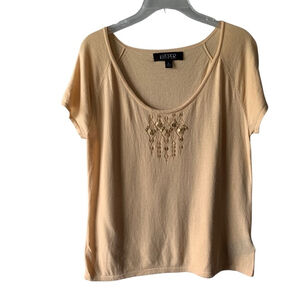 kasperlarge short sleeve sweater top golden peach